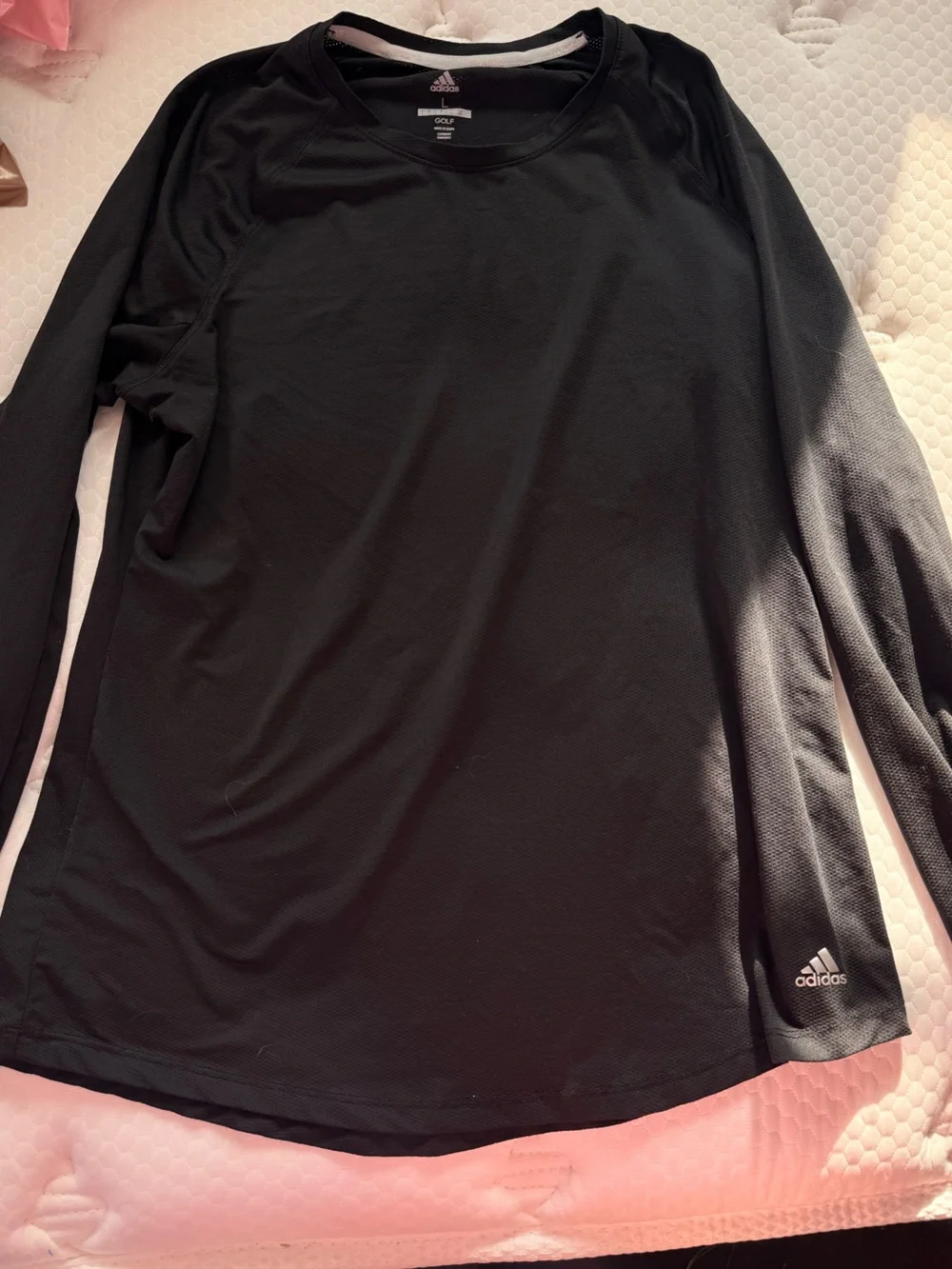 adidas Black Long Sleeve Performance Tee